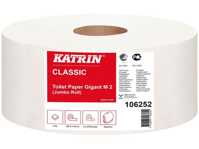 Toalettpapper Katrin Classic Gigant L2 380m / 6