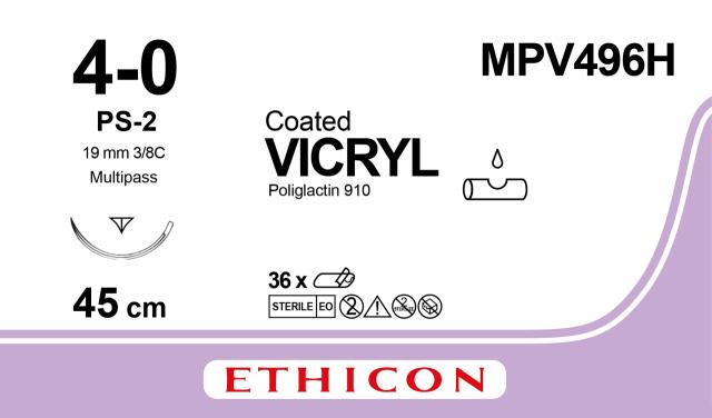 Vicryl Sutur 4-0 PS-2 45cm Ofärgad / 36