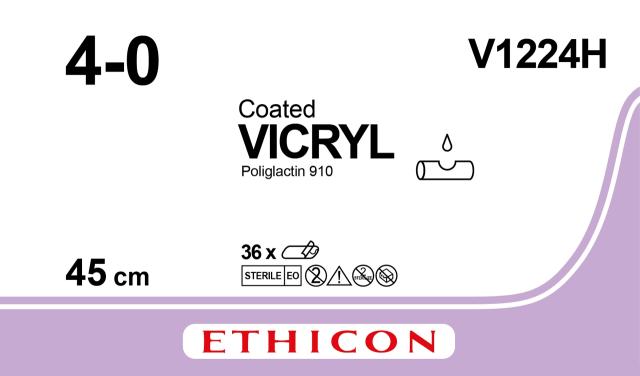 Vicryl Sutur 4-0 6x45cm Lila / 36