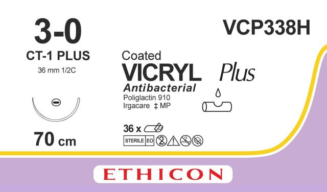 Vicryl Plus Sutur 3-0 CT-1 70cm Lila / 36