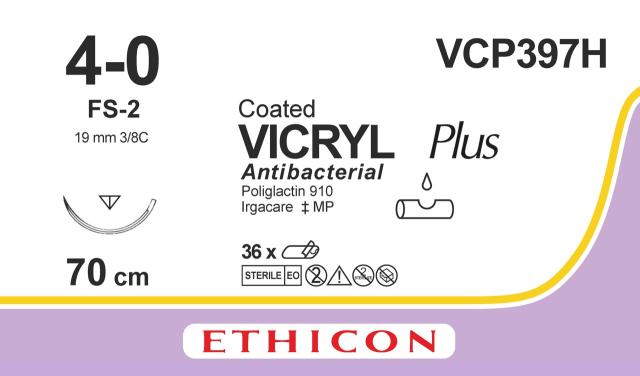 Vicryl Plus Sutur 4-0 FS-2 70cm Lila / 36